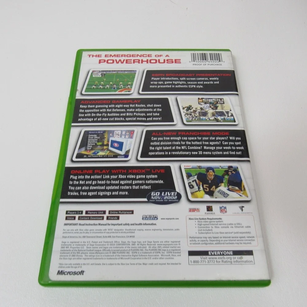 NFL 2K3 (Microsoft Xbox, 2002) 1‎